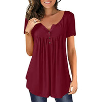 Trendige Bluse mit Knopfdetails – Blau