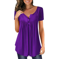 Trendige Bluse mit Knopfdetails – Lila