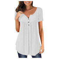 Trendige Bluse mit Knopfdetails – Rot