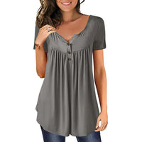 Trendige Bluse mit Knopfdetails – Grau