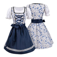 Damen Blau Oktoberfest Dirndl Kleid – Blau