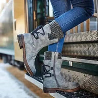Stella | Gepolstert Runde Spitze Stiefel – Grau