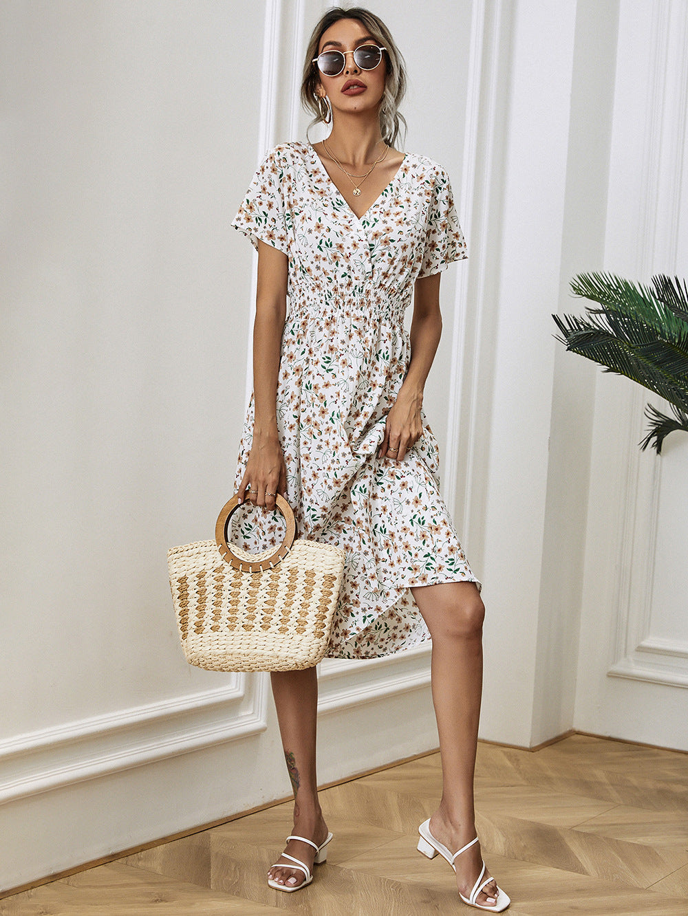 Bano | Elegantes Sommerkleid mit Blumendruck