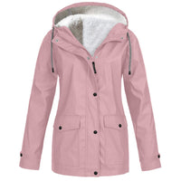 Damen Outdoor Jacke | Wasserdicht, Winddicht & Warmfutter – Rosa
