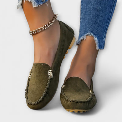 Bequeme Damen Stoffmokassins