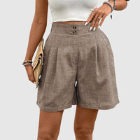 Elegante Weite Damen Stoffhose – Braun