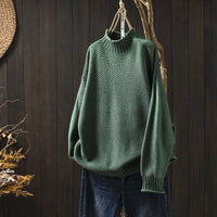 Damen Rollkragenpullover aus Feinstrick - Elegant & Warm – Grün