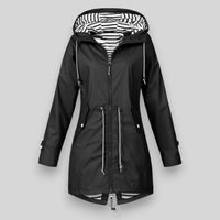 Stilvolle Wasserdichte Damen Jacke – Schwarz