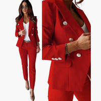 Modernes Damen 2-Teiliges Set – Rot