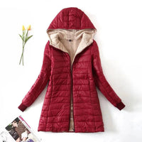 Stephanie | Warme Winter Fleecejacke – Burgunder