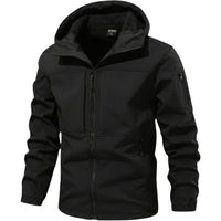 Wasserdichte Softshelljacke Herren mit Modernem Urbanem Design und Funktionalem Wetterschutz – Schwarz