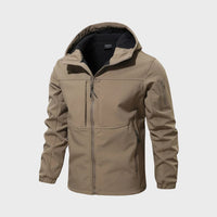 Wasserdichte Softshelljacke Herren mit Modernem Urbanem Design und Funktionalem Wetterschutz – Khaki