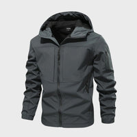 Wasserdichte Softshelljacke Herren mit Modernem Urbanem Design und Funktionalem Wetterschutz – Grau