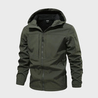 Wasserdichte Softshelljacke Herren mit Modernem Urbanem Design und Funktionalem Wetterschutz – Olivgrün