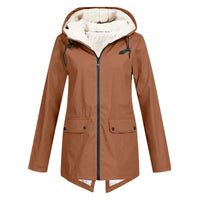 Jennifer | Wasserdichter mantel mit Kapuze – Khaki
