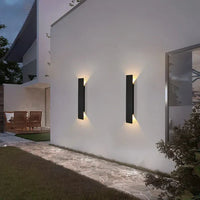 LED Außenwandleuchte aus Aluminium – stilvolle langlebige Beleuchtung für Garten und Terrasse – Schwarz