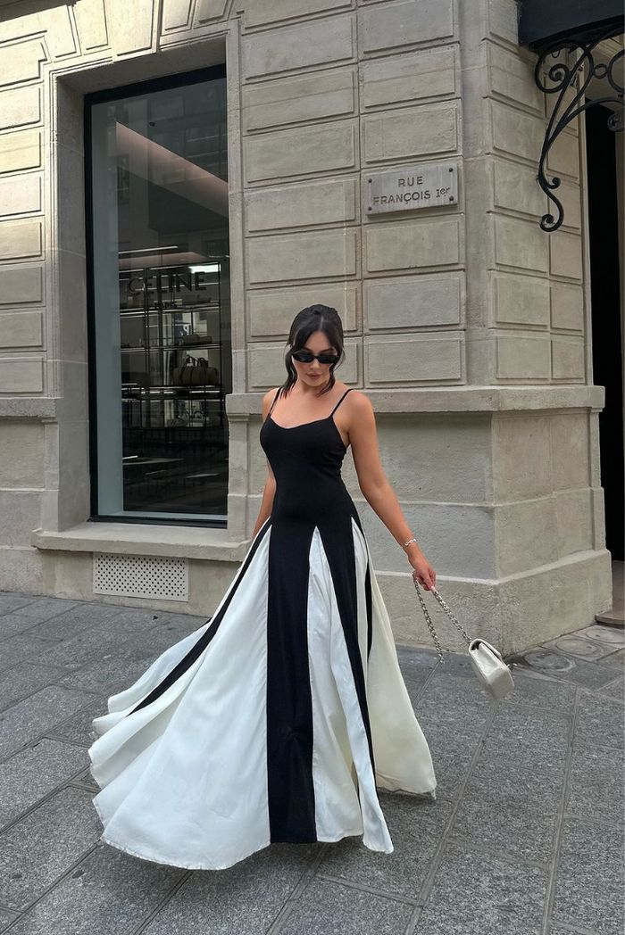 Viara | Maxikleid mit Paneelen