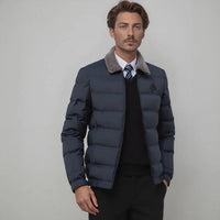 Montreux™ Jacke mit strukturiertem Kragen und Wärmeisolierung / Umfassender Schutz vor Kälte und Regen mit anspruchsvollem Stil! – Marine