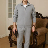 Monaco™ Set aus hochwertigem Rollkragen-Sweatshirt / Minimalistische Eleganz mit absolutem Komfort! – Grau