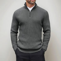 Walhalla™-Pullover aus hochwertigem Rippstrick mit Rollkragen / Minimalistisches Design, makellose Struktur und eine beeindruckende Präsenz! – Dunkelgrau