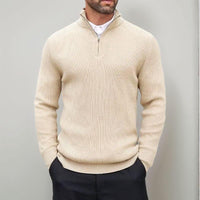 Walhalla™-Pullover aus hochwertigem Rippstrick mit Rollkragen / Minimalistisches Design, makellose Struktur und eine beeindruckende Präsenz! – Beige