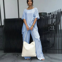 Nomad Chic™ 2-teiliges Set mit asymmetrischem Design – Blau