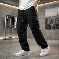Orion™ Cargo-Hose aus Leichter Twill-Sarja mit Praktischen Utility-Taschen – Schwarz