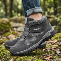 Unisex UrbanFrost™ Stiefel mit Gepolstertem Futter und Profilsohle – Grau mit Weißen Details