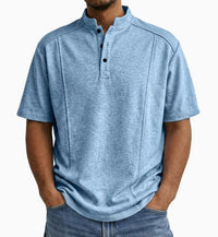 Fintan - Button-down-Hemd mit weichem Griff – Blau