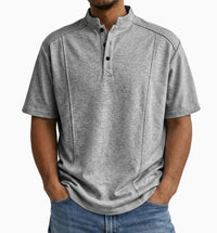 Fintan - Button-down-Hemd mit weichem Griff – Grau