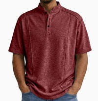 Fintan - Button-down-Hemd mit weichem Griff – Rot