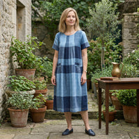 Antonella™ Fließendes Kleid im Barockstil / Eleganter Komfort für jeden Anlass – Blau