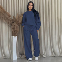 Isys™ Sweat-Set mit cleanem Look und Premium-Komfort – Dunkelblau