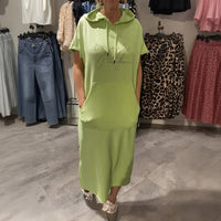 Nora™ Kleid mit Kapuze und funktionaler Fronttasche – Grün