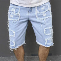 Denver™ Jeans-Shorts mit modernen Rissen und lässigem Stil – Hellblau