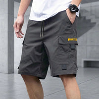 Brann - Hochwertige Cargoshorts im Utility-Stil – Grau