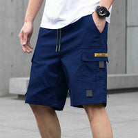 Brann - Hochwertige Cargoshorts im Utility-Stil – Dunkelblau