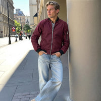 Dallas™ Bomberjacke im Urban Style – Bordeauxrot