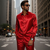 Signature™ Set mit seidig weichem, edlem Satin Gefühl – Rot