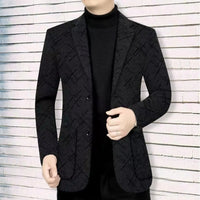 Salzburg™ Blazer mit Strukturierter Webung und Geometrischer Musterung – Schwarz