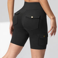 Auren Fit™ Cargo-Shorts Mit Push-Up-Effekt – Schwarz