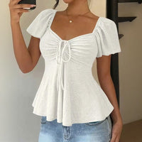 Fiorelle™ Bluse Mit Zartem Raffdetail und Leichtem Fall – Weiß