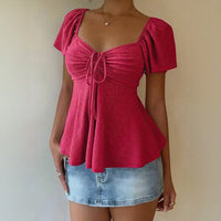Fiorelle™ Bluse Mit Zartem Raffdetail und Leichtem Fall – Rosa