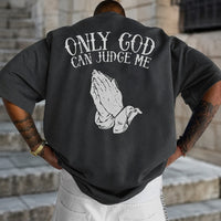 Caleb™ Oversized-T-Shirt mit Auffälligem Print – Grau