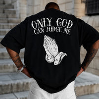 Caleb™ Oversized-T-Shirt mit Auffälligem Print – Schwarz