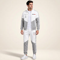 Cassian Paris™ Set mit Stehkragenjacke und Jogginghose – Grau