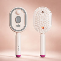 3-in-1 Elektrische Haarbürste – Reduziert Frizz, Glättet und Massiert Ohne Haarbruch – Rosa