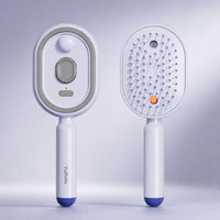 3-in-1 Elektrische Haarbürste – Reduziert Frizz, Glättet und Massiert Ohne Haarbruch – Blau