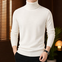 Vermont™ Rollkragenpullover mit Samtweichem Innenfutter – Hellbeige
