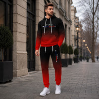 Boulevard Paris™ Premium-Sweatshirt-Set mit Kapuze und Kängurutasche – Rot